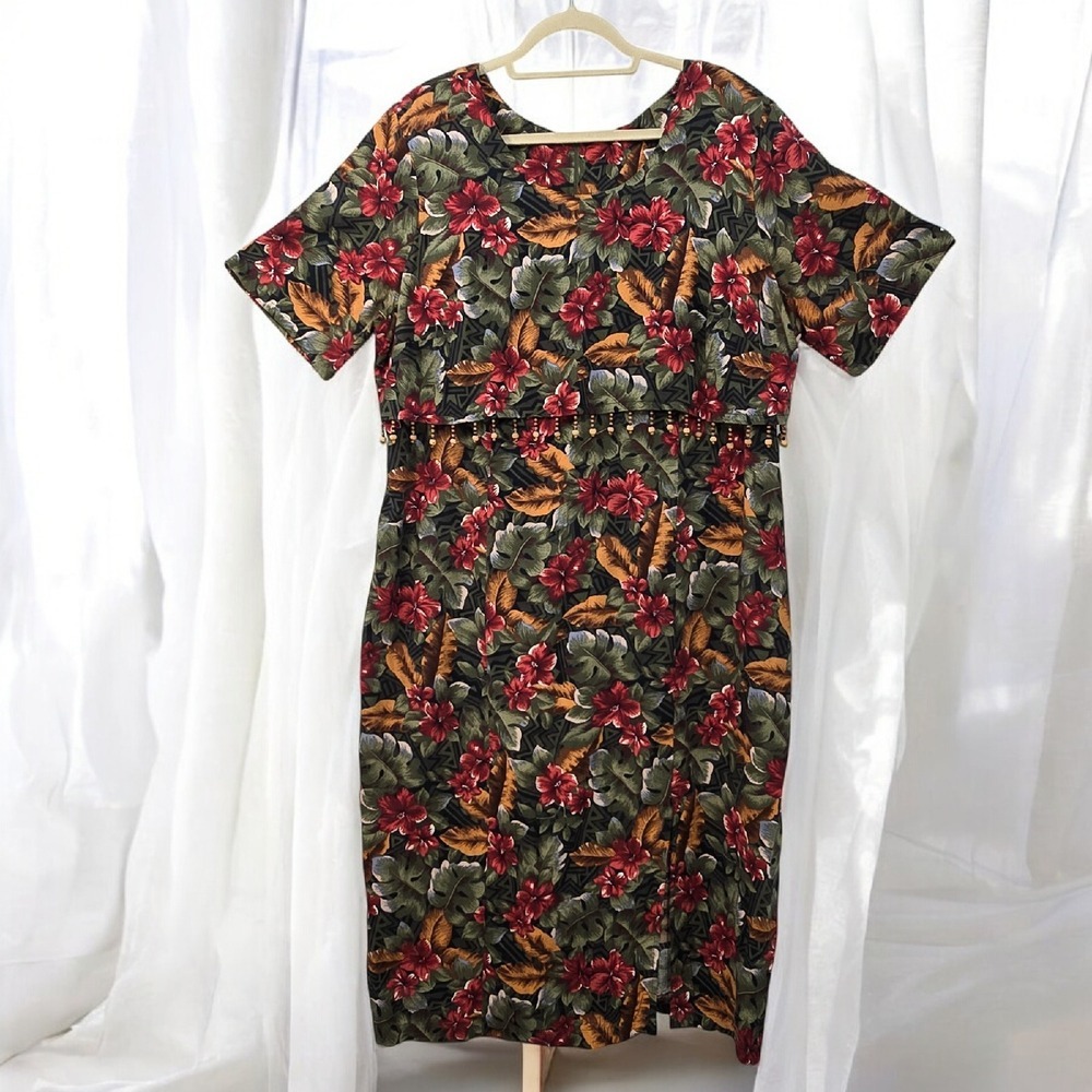 Floral Midi Dress in Multi-Color